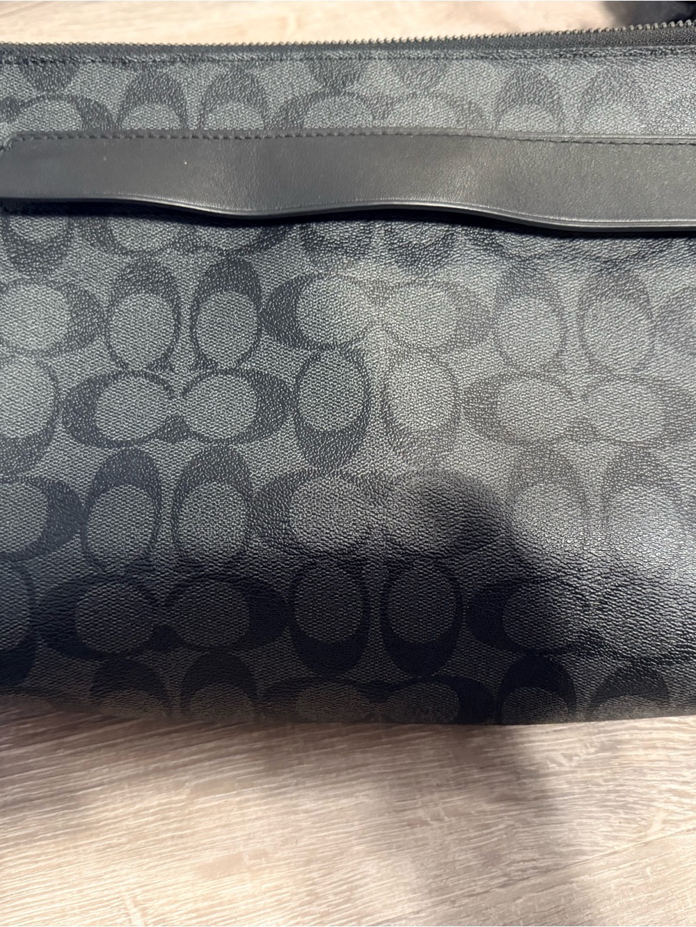 Coach Women’s Black Signature Print Pouch